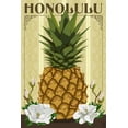 thumbnail image 1 of Honolulu, Colonial Pineapple (12x18 Wall Art Poster, Room Decor), 1 of 3