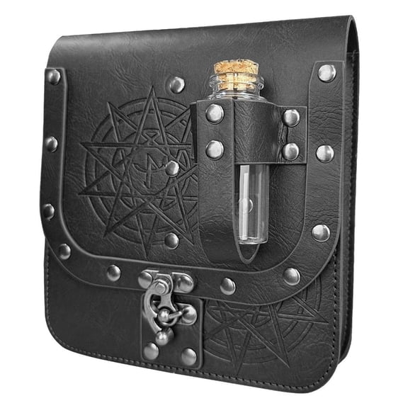 SDFGTstore Medieval Belt Bag Waist Pouches with Cork Potion Vials Wizard Waist Bag