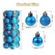 thumbnail image 2 of 24Pcs 1.1' Bolas de Navidad Unique Bargains Conjunto de Bolas colgantes para árbol de Navidad decoración navideña Azul, 2 of 7
