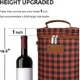 thumbnail image 6 of Tirrinia 2 Bottle Wine Tote Carrier - Leakproof & Insulated Padded Versatile Wine Cooler Bag, 6 of 6