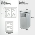 TCL 5,000 BTU Smart Portable Air Conditioner, White, W5P93