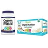 Orgain - Vegan Organic Nutrition Shake - Sweet Vanilla Bean (11oz, 12 Pack) + Meal Replacement Powder - Creamy Chocolate Fudge (2.01 LB)