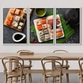 thumbnail image 3 of wall26 Framed Canvas Print Wall Art Sushi, Make Roll &amp; Green Tea on Stone Table Food Culinary Photography Realism Decorative Natural Vibrant Diet for Living Room, Bedroom, Office - 16"x24&qu, 3 of 5