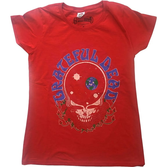 Grateful Dead Ladies T-Shirt: Space Your Face & Logo (Large)