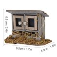 thumbnail image 3 of Casa de muñecas en miniatura, gallinero, gallinero de madera Retro en miniatura para niños, decoración de jardín de hadas con micropaisaje, 3 of 5