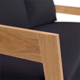 thumbnail image 6 of Modway Brisbane Modern Teak Wood/Fabric Patio Loveseat in Navy/Natural, 6 of 9