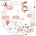 thumbnail image 3 of 6th Birthday Decoration Rose Gold, 6 Party Supplies Decoration, 6th Sash, 6 Cake Topper, 6th Photo Props, confetti Balloons, Curtain, 3 of 4