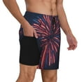 thumbnail image 2 of Fuzoiu Fireworks3 Print Men's Swim Shorts,Quick-Dry Double-Layer Swim Trunks,Board Trunks,Beach Shorts Swimwear Bathing Suits-Medium, 2 of 6