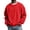Red, variant on Men's Crew Neck Long Sleeve Solid Sweatshirt Lightweight Casual Pullover Comfortable Basic Top for Fall Winter Everyday Wear and Weekend Outings Red M