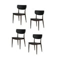 thumbnail image 3 of Sammy PU Faux Leather Dining Chair in Grey with Metal Black Frame, Side Dining Chair, Armless Chair - Set 4, 3 of 3