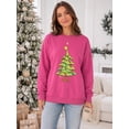 thumbnail image 6 of MOUSYA Christmas Sweatshirts for Women Christmas Tree Graphic Long Sleeve Shirts Xmas Sweater, 6 of 7