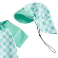 thumbnail image 4 of Gibobby Toddler Girl Swimsuit Girls Bathing Suits Two-Piece Swimsuit with Boyshorts Vest-Style Tankini Girl Swimsuit Size 4-12T(1-2 Years,Green), 4 of 7