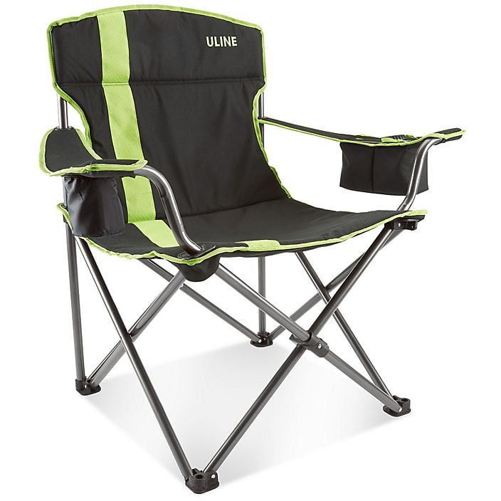 Uline Camp Chair - Black and Lime - Walmart.com