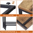 thumbnail image 5 of Favory Nesting Side Tables Set of 3 Industrial C Shaped End Table Set Stackable Coffee Table Heavy Duty Metal Frame for Small Space, Living Room, Bedroom, Tray for Laptop Coffee Snack, 5 of 9