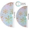 thumbnail image 3 of FMSHPON Christmas Golden Winter Snowflakes Xmas Christmas Tree Skirt Stand Mat for Holiday Party Decoration Indoor Outdoor 36 inches, 3 of 6