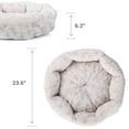 thumbnail image 2 of Lit pour Animal Rond en Forme de Beigne de 23,6 Pouces, Moelleux, Lit pour Chien Anti-Anxiété Lavable avec Dessous Antidérapant pour Chiot et Chatons, 2 of 7