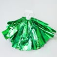 thumbnail image 5 of YONGHS Girls Cheer Leader Uniform Halloween Party Cheerleading Crop Top with Skirt Pompoms Green 14, 5 of 7