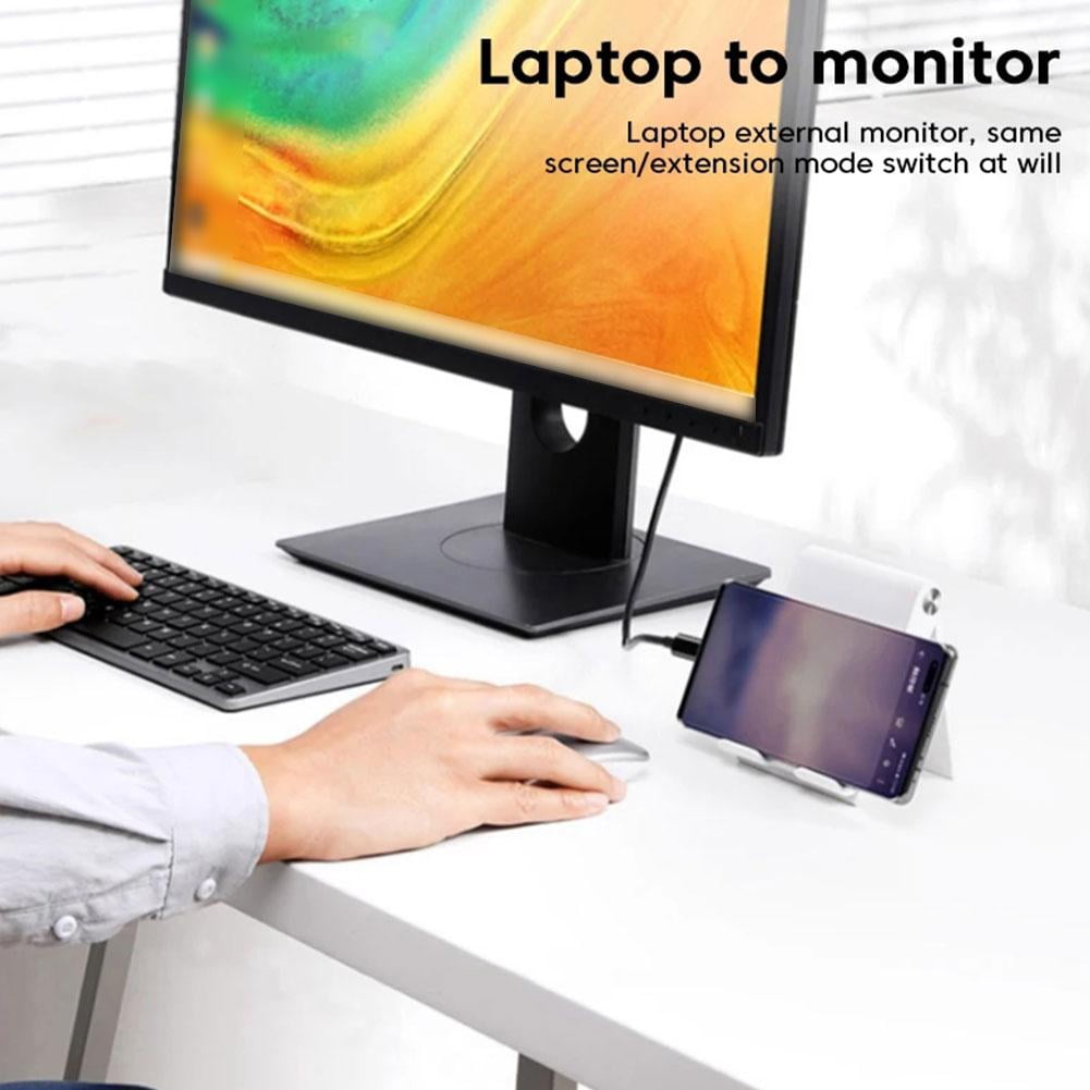 Adaptateur USB-C Vers HDMI 4K 60Hz - Plug & Play Pour PC Portable, Smartphone, Tablette - Câble Flexible 16 Cm