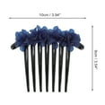 thumbnail image 2 of Unique Bargains 1 Pc Women's Frosted Hydrangeas Side Comb for Parties Dark Blue Plastic, 2 of 4