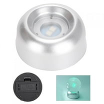 Kritne Lamp Base,Colorful LED Light Base,LED Light Base Silver Elf Colorful Lamp Luminous Holder Crystal Ball Display Stand