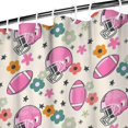 thumbnail image 3 of Beige Pink Football Helmets Pattern Shower Curtain 72"x72" ,Bathroom Decorative Shower Curtains Set with 12 Hooks,Modern Waterproof Washable Shower Curtain, 3 of 6