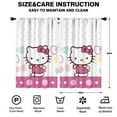 thumbnail image 2 of 2 Panels Print Pattern Nursery Curtains Boys Girls Kids Hello Kawaii Cat Cute Window Drapes for Living Bedroom Playroom Room Decor Rod Pocket 52x84 Inch, 2 of 5
