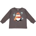 thumbnail image 3 of Inktastic Cute Winter Penguin in Hat and Scarf with Snowflakes Boys or Girls Long Sleeve Toddler T-Shirt, 3 of 5