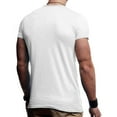 thumbnail image 4 of Miluxas V Neck T Shirts Mens Scoop Neck Short Sleeve Slim Fit Basic Tee Casual Top White XL(XL), 4 of 7