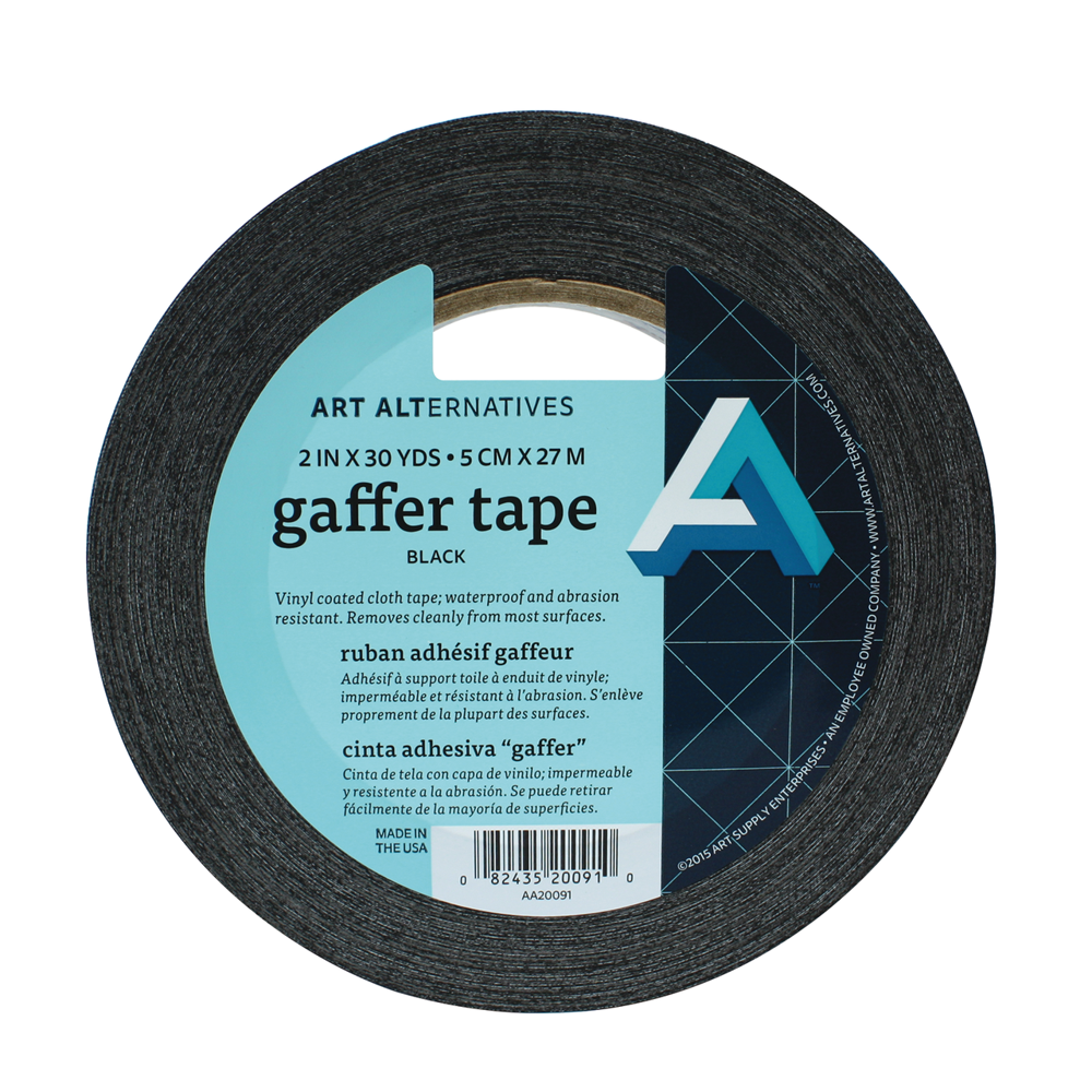Art Alternatives Gaffer Tape, 2" Wide, Black