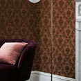 thumbnail image 4 of Tempaper Textured Damsel Metallic Red Peel and Stick Damask Wallpaper, 20.5" x 16.5', 4 of 8