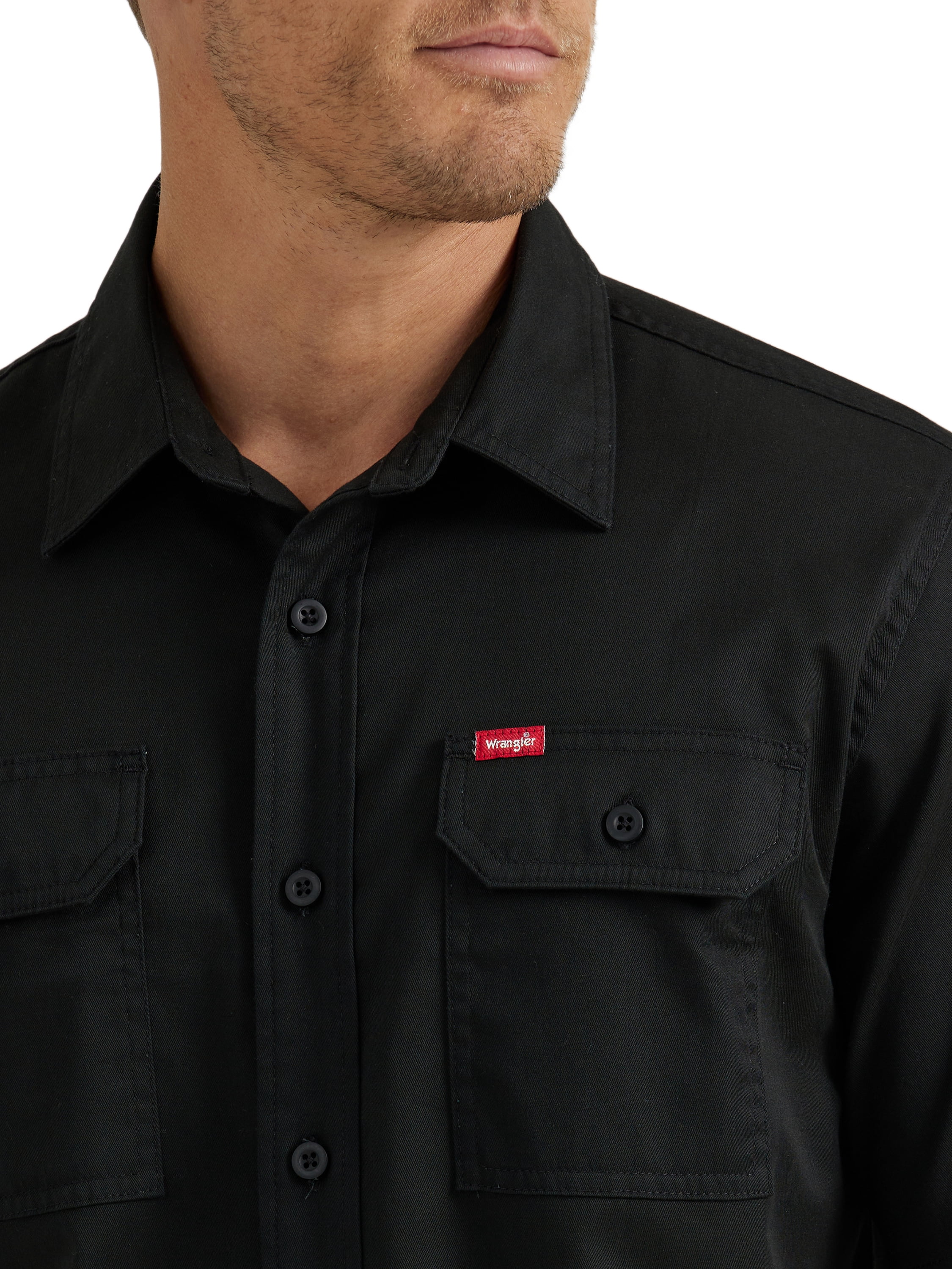 Wrangler® Men's Relaxed Fit Short Sleeve Woven Shirt