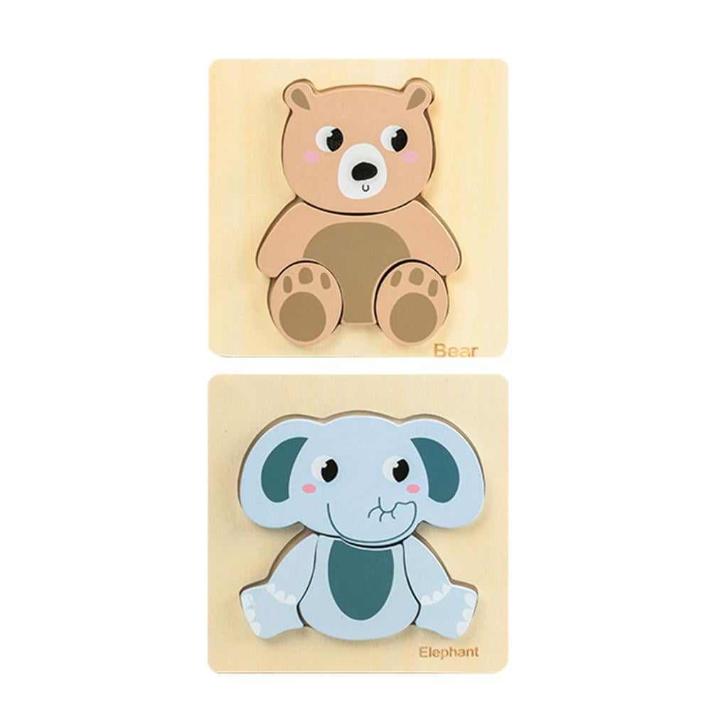 LeeQinersw Cartoon Jigsaw 3D Puzzle Brain Teasers Building Board Early Learning Educational Animal puzzle