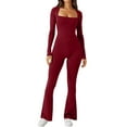 thumbnail image 3 of FEIFLY Casual O-Neck Jumpsuit For Women Dressy V Neck Sleeveless Spaghetti Straps Harem Long Pants Bib Overalls Solid Color Classic Female Dresses, 3 of 6