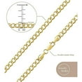 thumbnail image 2 of Jewelry Atelier Gold Chain Necklace Collection - 14K Solid Yellow Gold Filled Miami Cuban Curb Link Chain Necklaces for Women and Men with Different Sizes (2.7mm, 3.6mm, 4.5mm, or 5.5mm), 2 of 9