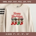 thumbnail image 2 of Christmas Dog Embroidery File Dachshund Mom Shirt Pattern Cute Sausage Dog Holiday Design for Sweatshirt Pet Lover Winter Project, 2 of 5