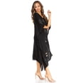 thumbnail image 4 of Sakkas Clementine Third Women's Tie Dye Caftan Dress/Cover Up Beach Kaftan Summer - 42-Black - One Size, 4 of 5