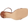 thumbnail image 4 of Steve Madden Shaye Cognac Fashion Square Toe Ankle Strap Heeled Dress Sandals (11, Cognac Patent), 4 of 6