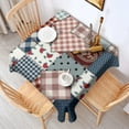 thumbnail image 2 of Pioneer Flower Floral Print Pattern Square Tablecloth,Waterproof Square Table Cover,Wipeable Spillproof Washable Table Cover for Home Kitchen Party Decor 42"X42"(107x107cm), 2 of 6