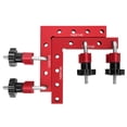 thumbnail image 1 of Aluminum Alloy 90-Degree Right Angle Clamping Tool - 140x140mm L-Shaped Carpenter's Positioning Ruler with 4 Clips for Woodworking, Picture Framing, DIY Projects - Compact, Rustproof, Accurate, 1 of 6