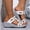 White, variant on Women's Geometric Buckle Wedge Slide Sandals Peep Toe Thick Platform Casual Summer Beach Sandals for Women Wide Width Soft Sole