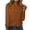 Brown, variant on Oalirro Polyester Long Sleeve Shirts for Women Solid Crew Neck Womens Dressy Casual Long Sleeve Tops