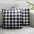 thumbnail image 3 of COMIO  Christmas Plaid Pillow Covers Black and White Pillow Covers Buffalo Plaid Stripe and Gingham Design, 3 of 5