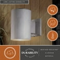 thumbnail image 3 of Chiasso Aluminum 1 Light Silver Dark Sky Cylinder Outdoor Wall Lantern, 3 of 11