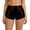 Black, variant on Womens Metallic Booty Shorts High Waisted Shiny Rave Bottoms for Dance Festival