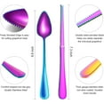 thumbnail image 2 of QZS Grapefruit Utensil Tool,Stainless Steel Grapefruit Spoons Utensil Set for Lemon,Rainbow Thick Handle Dessert Spoons for Citrus,Salads, 2 of 6