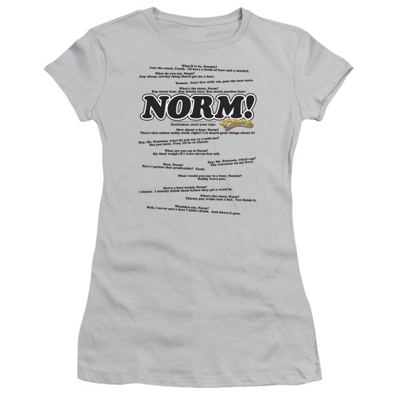 Cheers Normisms Junior Women's Sheer T-Shirt Silver