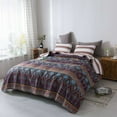 thumbnail image 5 of DaDa Bedding Southwestern Aztec Bohemian Desert Tribal Quilted Bedspread Set (KSX-002), 5 of 8