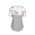 thumbnail image 3 of Gupgi T-shirt d'Allaitement à Manches Courtes pour Femmes T-shirt Rayé, 3 of 5