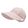 thumbnail image 2 of Women's Ponytail Baseball Cap with Open Top Design and Adjustable Strap Featuring Quick Dry Fabric Pink, 2 of 3