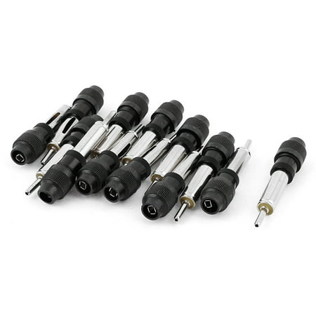 Many Auto Accessories - Unique Bargains Auto Car CD Radio Stereo Antenna Male Plug Connector Black Silver Tone 13 Pcs